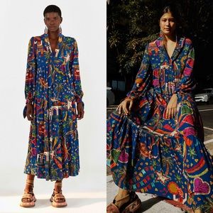 Farm Rio Folky Party Maxi Dress